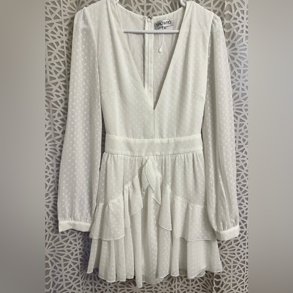 Showpo White Polka Dot Dress